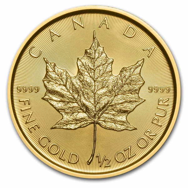 2021 1/2 oz Canada Maple Leaf .9999 Gold Coin BU